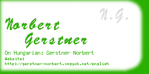 norbert gerstner business card